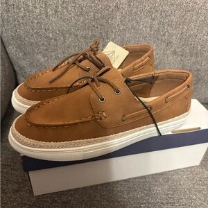 Women’s St John Bay Memory Foam Sporri Cognac Boat Shoes Size 6.5 M